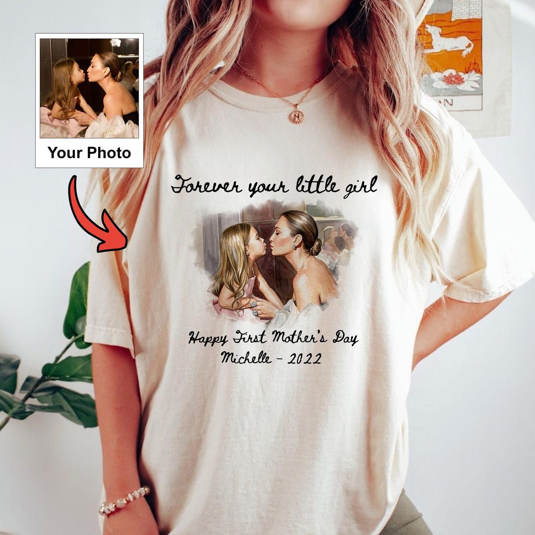 Custom Photo Mother Daughter Shirt First Mothers Day Gift Personalized ...