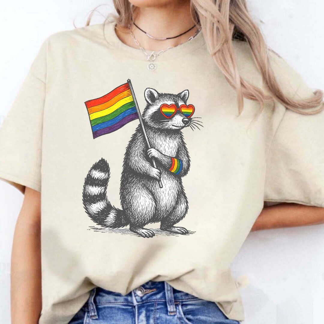 Raccoon Pride Lgbt Shirt, Raccoon Pride Flag Shirt, Gay Queer Shirt ...