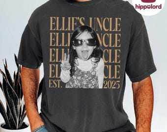 Custom Uncle Photo Shirt, Personalized Uncle Gift From Niece, Custom Name & Year Shirt, First Time Uncle Gift, Father's Day Tee