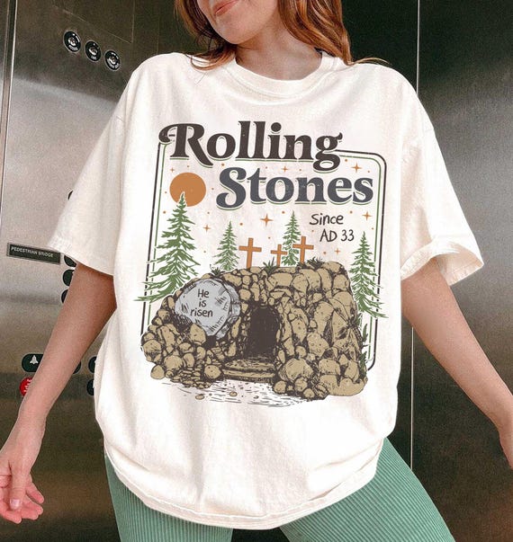 Rolling Stones He is Risen Christian Easter Tote Bag Rolling Stones He is Risen Christian Easter Tote Bag
