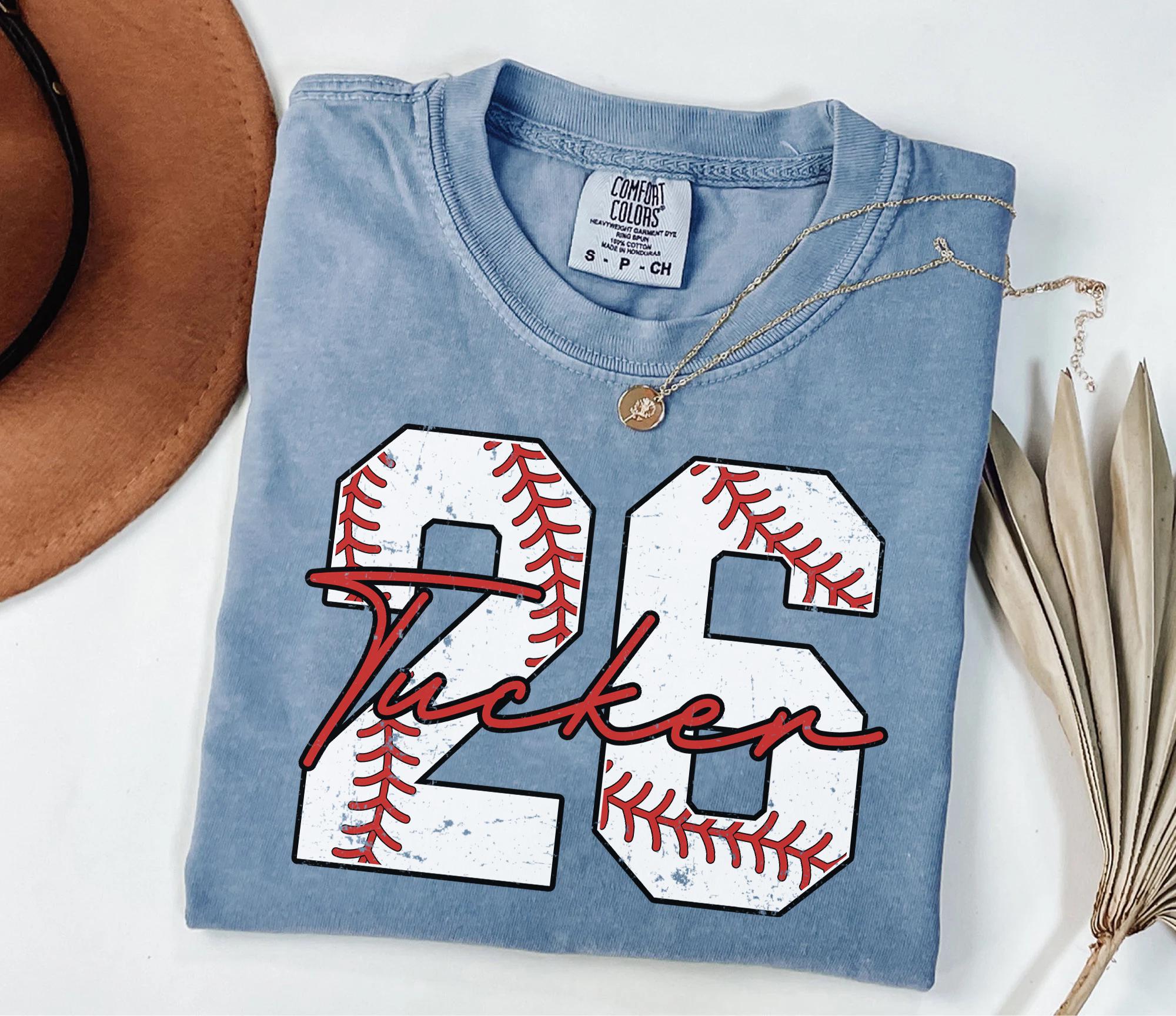 Individuelles Baseball Comfort Colors® Shirt, individuelles Baseballshirt, personalisierte Baseballspielerin Shirt, Baseballfan Geschenk, Baseball Mutter, Spieltag