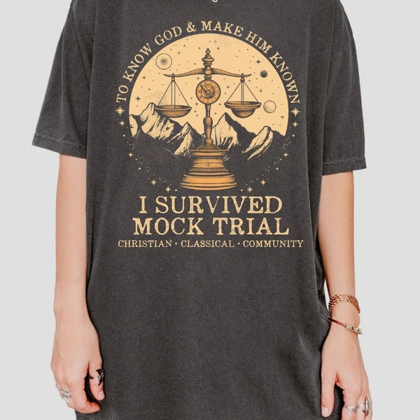 I Survived Mock Trial Challenge B Classical Conversations Shirt, Memory Master Shirt, Homeschool Shirt, CC Tutor Tee
