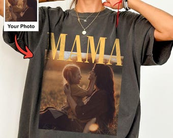 Maglietta personalizzata con foto per la mamma, maglietta per la mamma con immagine, maglietta madre-figlio, regalo per la festa della mamma, colori comodi, stile