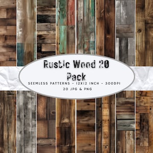 Papel digital de madera rústica aparentemente: ¡imprimible, álbum de recortes, patrones y más! 12x12, 300 DPI, JPG PNG un mundo de papel digital transparente