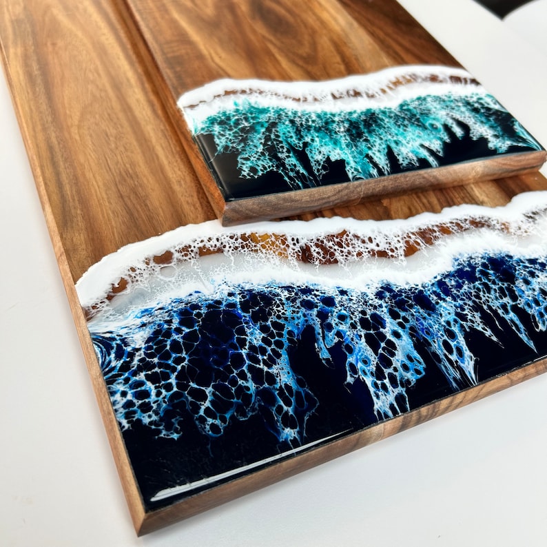 Personalized Charcuterie Board,ocean Resin Chopping Board,gifts for ...