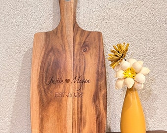 Personalized Charcuterie Board with handle,Cheese Board,Gifts for the Couple,Engagement Gift,Housewarming Gift,Wedding Gift,Anniversary Gift