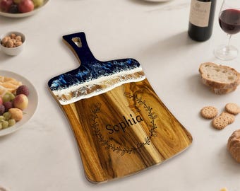 Tagliere di salumi personalizzato, tagliere di formaggi in resina oceanica, regali per coppie, regalo di fidanzamento, regalo di nozze, regalo di anniversario, regalo di inaugurazione della casa