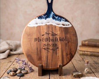Personalized Charcuterie Board, Custom Engraved Cutting Board, Unique Wedding Gift for Couple, Anniversary Housewarming Gift