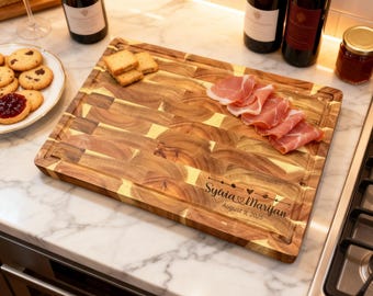 Personalized Walnut Cutting Board,Engraved Chopping Board,Housewarming Gift,Wedding Keepsake