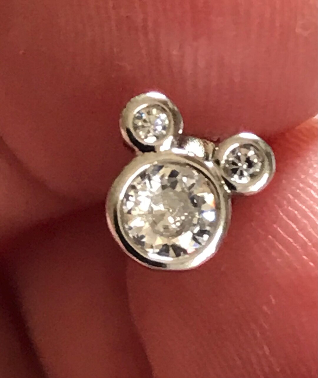 Genuine 925 Sterling Silver Mickey Mouse Earrings Ear Rings Come in a ...