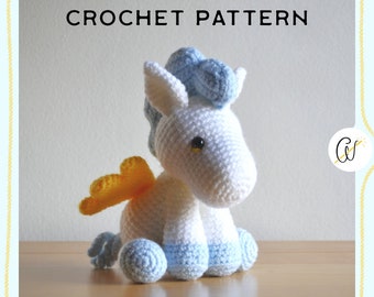 Pegasus Crochet Pattern Winged Horse Amigurumi Pattern | Brightwind
