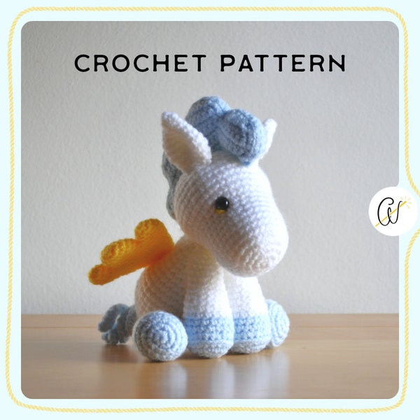 Pegasus Crochet Pattern Winged Horse Amigurumi Pattern | Brightwind