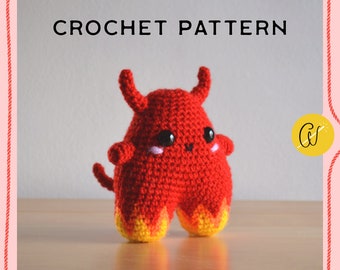 Fire Devil Amigurumi Pattern - Beginner Friendly Demon Crochet Pattern | Splob Fiend