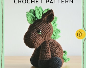Horse Amigurumi Crochet Pattern – Leaf Mane, Beginner Friendly (PDF Pattern)