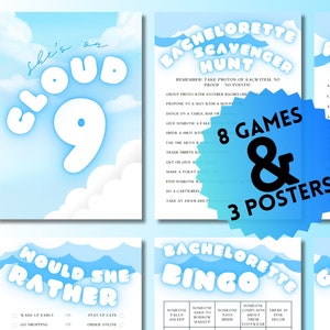 SHE&#39;S ON CLOUD 9 - Bachelorette Multi Game Pack