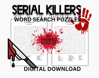 Serial Killers Word Search: 50 True Crime Puzzles (PDF)