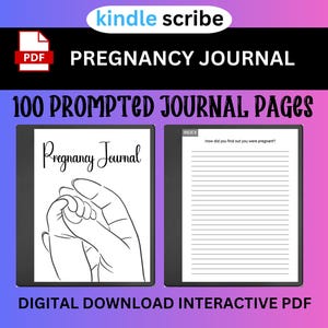 Digital Pregnancy Journal: Hyperlinked Log Book for Kindle Scribe (Instant Download)