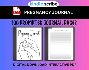 Digital Pregnancy Journal: Hyperlinked Log Book for Kindle Scribe (Instant Download)