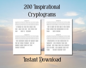 200 inspirerende cryptogrammen: afdrukbaar puzzelboek (pdf-download)