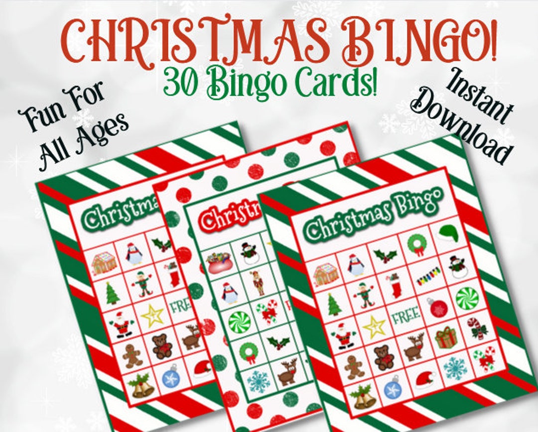 Christmas Bingo Christmas Bingo Game 30 Christmas Bingo Printable Cards Christmas Games For christmas-bingo-christmas-bingo-game-30-christmas-bingo-printable-cards-christmas-games-for