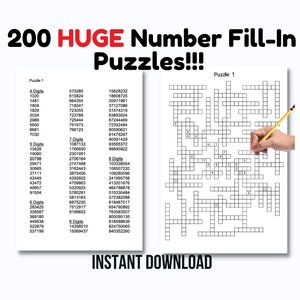 200 quebra-cabeças com números grandes para adultos (download digital)