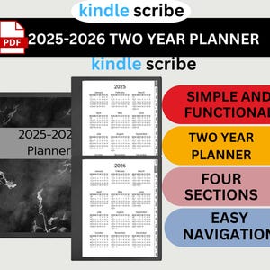 2025-2026 Kindle Scribe Planner: Two Year Digital Template (Digital Download)