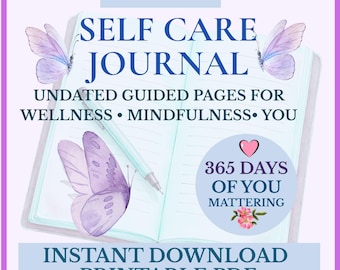 365-Day Self Care Journal: Daily Guided Prompts (Digital Download)