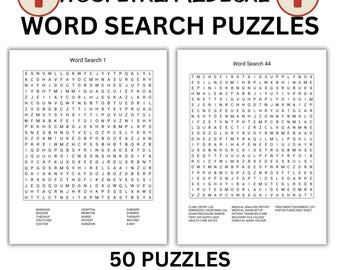 Nurse Word Search Puzzles: 50 Medical Puzzles (Digital Download)