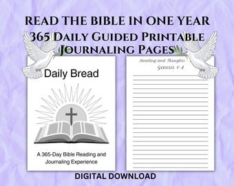 Bible in a Year Printable Journal: Scripture Study (PDF)