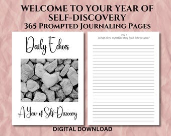 365-Day Self Care Journal: Daily Guided Prompts (Digital Download)