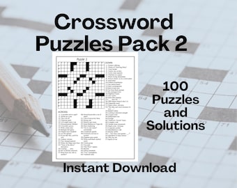 100 Crossword Puzzles: Intermediate to Hard (Digital Download)
