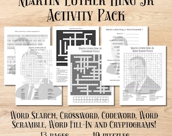 MLK Jr Puzzle Activity Pack: American History Games (Digital Download)