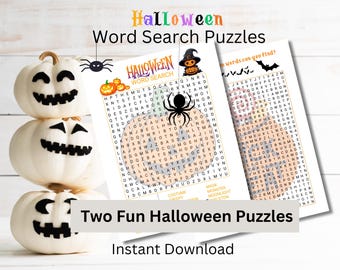 Halloween Word Search Puzzle: Kids & Adults Activity (Digital Download)