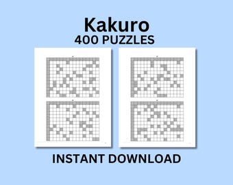 400 casse-têtes Kakuro : jeu de réflexion logique pour adultes (téléchargement numérique)
