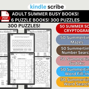 Paquete de rompecabezas Kindle Scribe: 300 laberintos, sudokus y criptogramas (descarga en PDF)