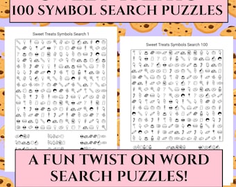 Candy Symbol Search Puzzles: 100 Sweet Treat Puzzles (Digital Download)