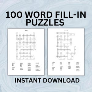 Livro de quebra-cabeças com palavras em letras grandes: 100 páginas para adultos (download digital)