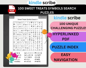 Kindle Scribe Sweet Treat Symbol Search Puzzle (Digital Download)