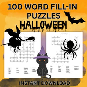 Quebra-cabeças de palavras de Halloween: 100 jogos de palavras assustadores para imprimir (download em PDF)
