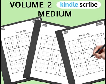 Sudoku per Kindle Scribe • Libro di Sudoku di livello medio • 2.500 puzzle • PDF scrivibile • Giochi per la mente per adulti • Libro per Kindle Scribe