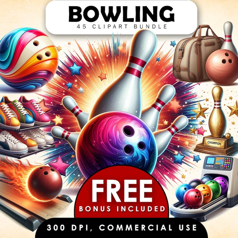 Bowl Ten Bowling Etsy