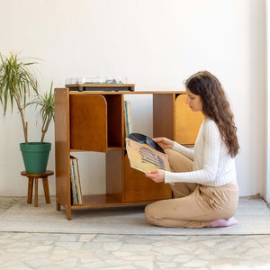 Eco-friendly storage cabinet with a minimalist design, perfect for decluttering and organizing your space in style.