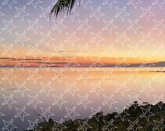 Imagen digital / Arte de un hermoso panorama al atardecer en Siquijor, Filipinas - Ideal para imprimir, enmarcar - Descarga digital