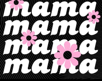 Mama flower png groovy