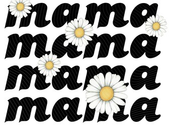 Mama flower png groovy