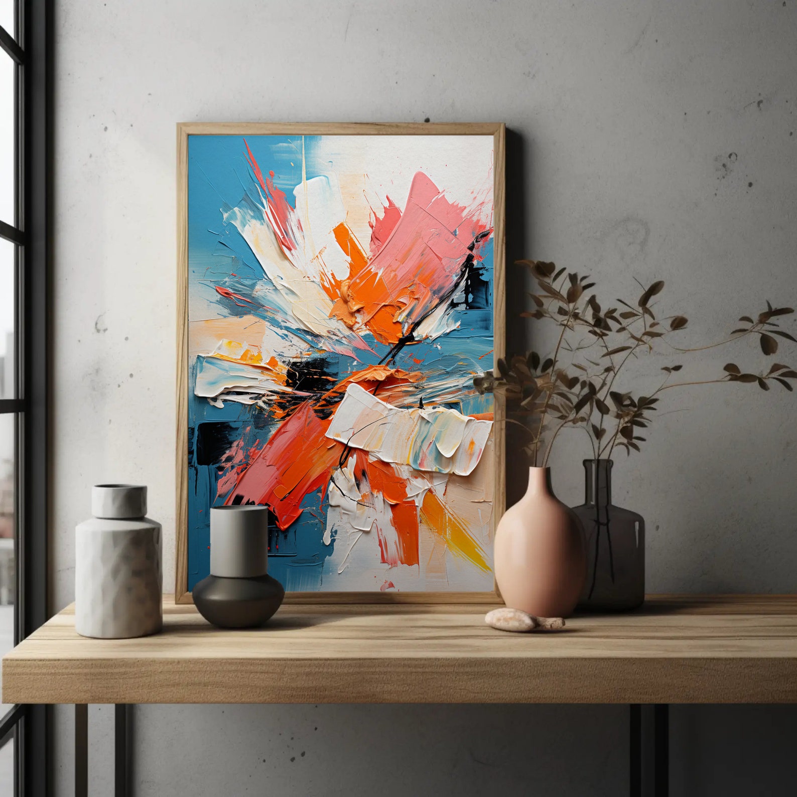 N03 Large Colorful Vibrant Wall Art Print Bold Bright Abstract - Etsy