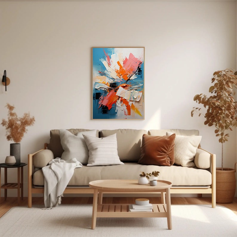 N03 Large Colorful Vibrant Wall Art Print Bold Bright Abstract - Etsy