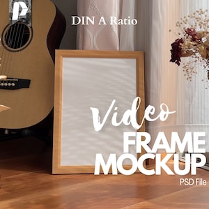 Video Frame Mockup, Video Mockup Wall Art, Wood Frame Mockup, Wall Art Video Mockup, Vertical Frame Mockup Video, Wall Art Mockup Video