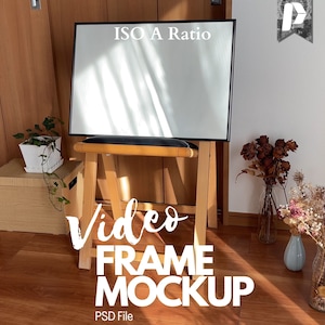 Video Frame Mockup, Video Mockup Wall Art, Zwart Frame Mockup, Wall Art Video Mockup, Horizontale Frame Mockup Video, Wall Art Mockup Video