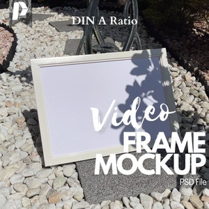 Video Frame Mockup, Video Mockup Muurkunst, Wit Frame Mockup, Wall Art Video Mockup, Horizontale Frame Mockup Video, Wall Art Mockup Video